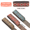   2Rolls 2 Colors Ethnic Style Embroidery Polyester Ribbons OCOR-PH0001-22-5