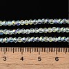 Electroplated Glass Beads Strands EGLA-P055-01B-AB01-6
