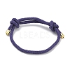 Adjustable Nylon Round Milan Cord Slider Bracelet Making FB-H001-01G-02-1