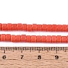 Opaque Solid Color Glass Beads Strands GLAA-N026-2x4mm-05-4