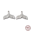 Rhodium Plated 925 Sterling Silver Charms STER-C003-07P-1