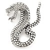 Snake Alloy Rhinestone Brooch Pin JEWB-Z031-03AS-2