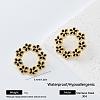 304 Stainless Steel Enamel Stud Earrings for Women JJ0945-1-1