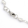 Casual Style 304 Stainless Steel Heart Link Chain Bracelets STAS-O036-05P-3