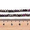 Electroplate Glass Beads Stradns EGLA-H114-02B-04-3