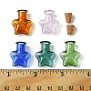 10Pcs 5 Colors Mini High Borosilicate Glass Bottle Bead Containers GLAA-FS0001-70-4
