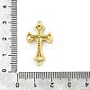 Brass Clear Cubic Zirconia Cross Connector Charms ZIRC-I070-016G-3