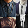 CHGCRAFT 12Pcs 3 Colors Alloy Bolo Tie Slides Clasp Cabochon Settings FIND-CA0008-91-6