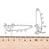 Bowknot 304 Stainless Steel Safety Pins Brooch Findings SA-CBA098D-12C-P-3