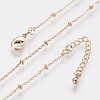 Long-Lasting Plated Brass Cable Chain Necklaces NJEW-K112-09G-NF-4