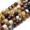 Natural Striped Agate/Banded Agate Beads G-J371-14-14mm-1