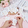 30Pcs Polyester Bowknot & Paper Card Pendant Decoration HJEW-OC00028-01-3