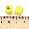 Spray Painted Wooden Beads WOOD-P021-01C-27-3