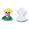 Spray Painted Opaque Resin Cabochons CRES-S302-77-3