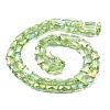 AB Color Plated Transparent Glass Beads Strands EGLA-P051-06A-A12-3