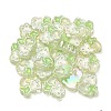 UV Plating Rainbow Iridescent Acrylic Enamel Beads OACR-G012-07D-3