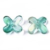 Transparent Spray Painted Glass Beads GLAA-N035-012-I01-2