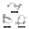 Brass Screw On Clip-on Earring Dangling Charms Pendants Setting Findings KK-M019-01P-2
