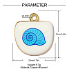 Printed Brass with Enamel Pendants KK-OY001-72G-2
