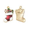 Christmas Alloy Enamel Pendants ENAM-D047-09LG-04-1