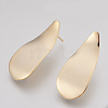 Brass Stud Earring Findings X-KK-Q750-037G-1