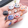 24Pcs 6 Colors Printed Alloy Pendants FIND-BM0001-80-7