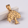 Tree 304 Stainless Steel Pendants STAS-F100-48-1