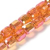Electroplate Glass Beads Strands EGLA-D030-19C-1