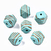 Painted Natural Wood Beads WOOD-T021-52C-06-1