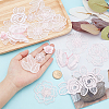 ARRICRAFT 16Pcs 8 Style Polyester Lace Computerized Embroidery Ornament Accessories DIY-AR0002-37-3