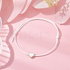 Alloy Enamel Heart Braided Bead Bracelet BJEW-JB09739-01-2
