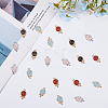 80Pcs 4 Colors Rack Plating Alloy Enamel Pendant Rhinestone Settings FIND-DC0003-11-4