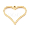 Ion Plating(IP) 304 Stainless Steel Open Back Bezel Pendants STAS-K208-06G-1