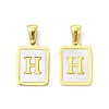 Ion Plating(IP) 304 Stainless Steel Pave Shell Pendants X-STAS-G327-01G-H-1