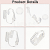 24Pcs Brass Clip-on Earring Converters Findings KK-SP0001-16S-6