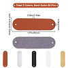100Pcs 5 Colors Imitation Leather Sew on Patches DIY-GF0005-17-2