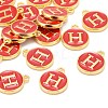 Golden Plated Alloy Enamel Charms X-ENAM-S118-03H-4