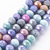 Opaque Baking Painted Glass Beads Strands EGLA-N006-006I-1