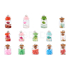 Fashewelry 28Pcs 4 Style Glass Wishing Bottle Pendant Decorations GLAA-FW0001-01-16