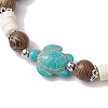 Beach Tortoise Synthetic Turquoise Bracelets BJEW-JB10303-02-3