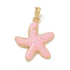 Brass Enamel Pendants KK-CBA2CEF-01G-02-1
