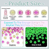500Pcs 5 Styles Luminous Frosted Acrylic Beads FACR-TA0001-11-4