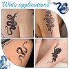 CRASPIRE 20 Sheets 20 Style Cool Body Art Removable Snake Temporary Tattoos Stickers STIC-CP0001-02-7