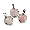 Natural Rose Quartz Pendants G-I358-A22-1