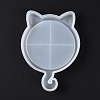 DIY Cat's Head Display Tray Silhouette Silicone Molds DIY-G058-D02-3