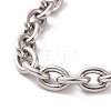 Non-Tarnish 304 Stainless Steel Cable Chain Bracelet for Men Women BJEW-E031-01P-01-2
