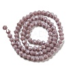 Opaque Solid Color Electroplate Glass Beads Strands EGLA-A039-P4mm-A13-2