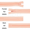 BENECREAT 4 Colors Nylon Invisible Zipper Fastener FIND-BC0001-53-5
