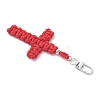 4Pcs Cross Cotton Threads Pendants Decorations HJEW-TA00398-6
