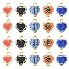 10Pcs 5 Colors Handmade Porcelain Pendants PALLOY-YW00134-1